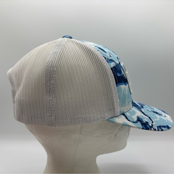 Huk Performance Men’s Head Wear Camouflage Blue Trucker Mesh SnapBack Hat OSFM - Picture 8 of 12